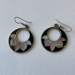 Mother of Pearl Lotus earrings
